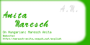 anita maresch business card